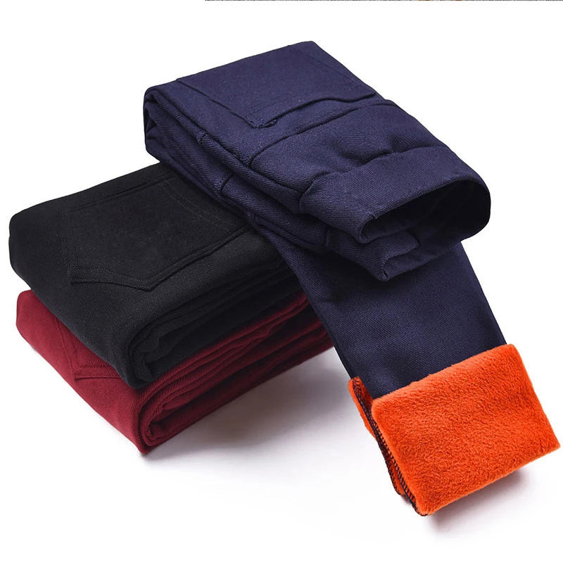 Winter Baby Girls Leggings - Velvet Fleece Lined Warm Pants, Sizes 3T-12