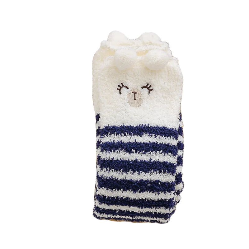 Womens Thigh High Fuzzy Socks - Cozy Soft Warm Pair in EU 34-39