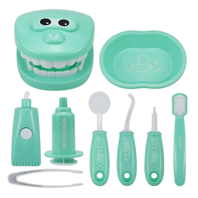 Dental Pretend Play Set - Kids Dentist Role Play Toy Kit in 4 Colours