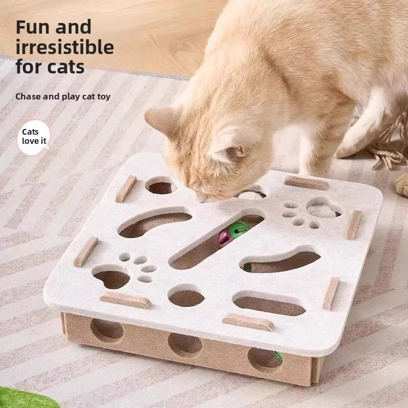 Cat Puzzle Toy - Felt Interactive Puzzle Board for Indoor Cats in 6 Designs