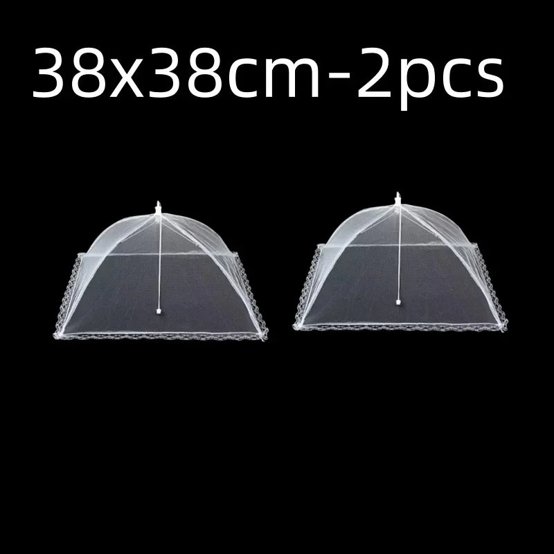 Foldable Mesh Food Cover - Pop-Up Fly & Mosquito Net Tent for Outdoor Dining