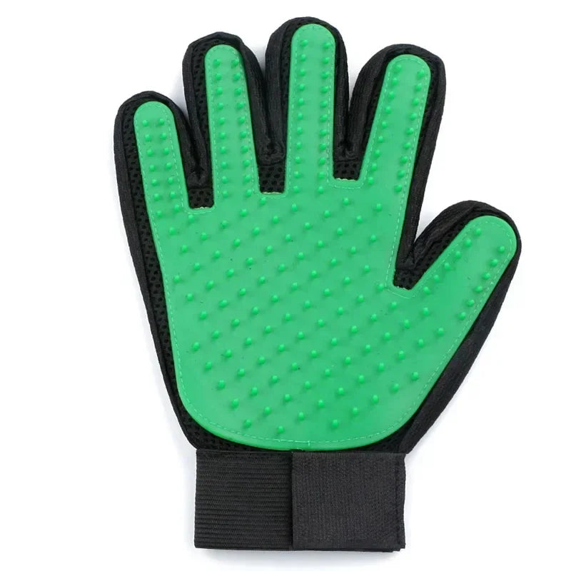 Pet Grooming Glove - Silicone Deshedding Brush and Massage Mitt for Dogs and Cats
