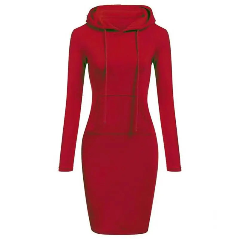 Hooded Dress for Women - Autumn Hoodie Dress in Four Colours, Sizes S-XXL