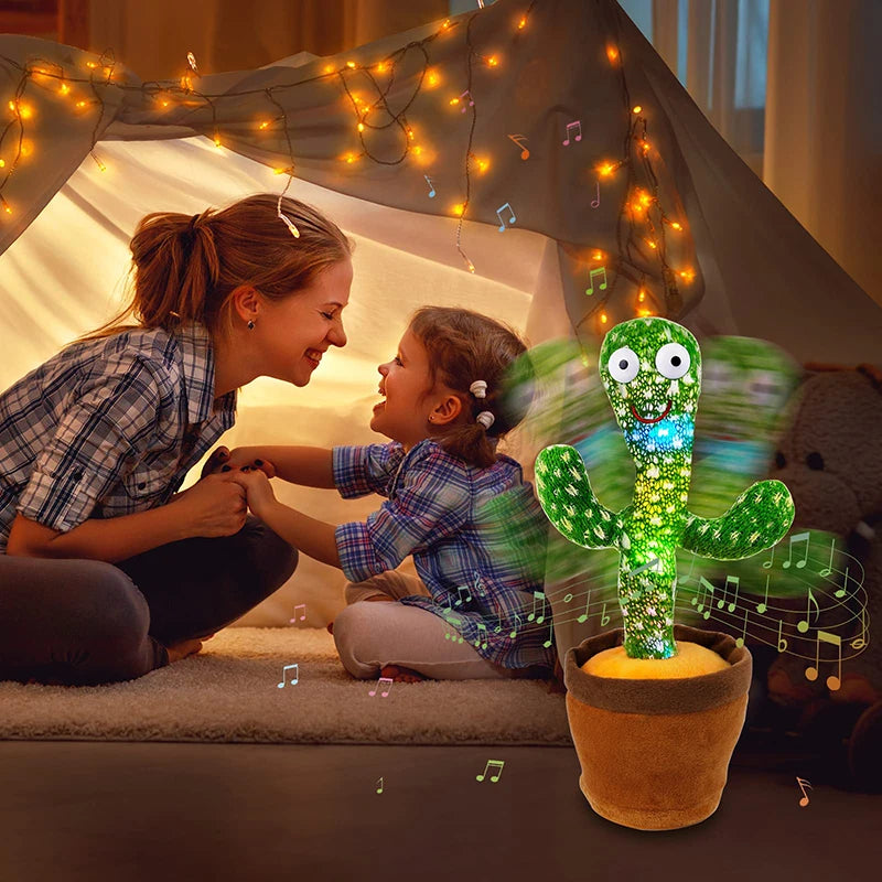 Dancing Cactus Plush Toy - 35cm USB Singing and Repeating Toy for Kids