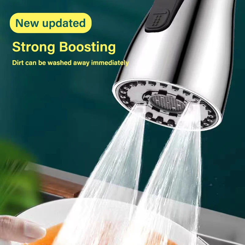 Kitchen Faucet - Kitchen Sink Tap in Silver or Black for Everyday Use