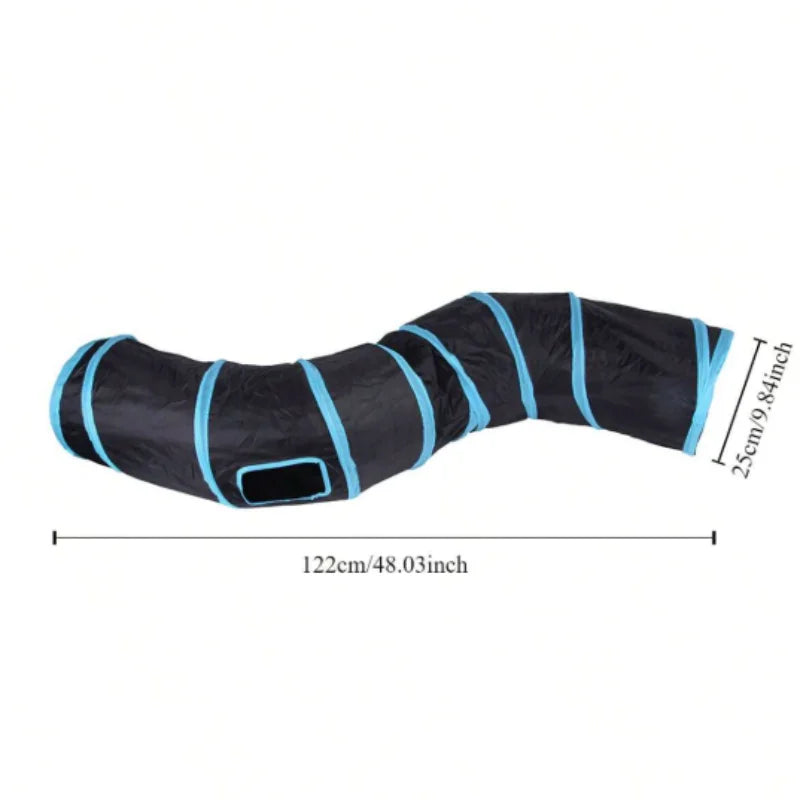 Foldable Cat Tunnel - Collapsible Pop-Up Play Tube for Kittens, Cats and Small Pets