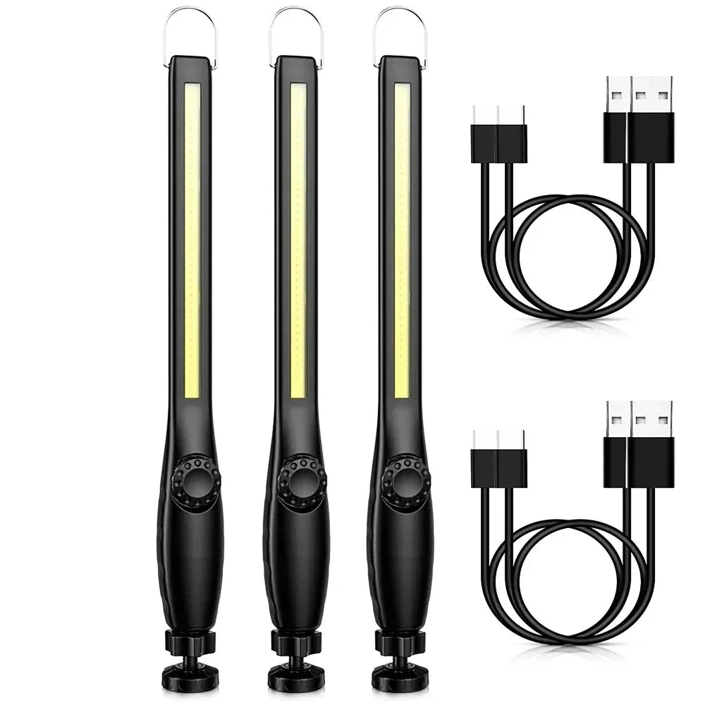 COB LED Work Light - Rechargeable Cordless Magnetic Inspection Lamp for Car, Garage and Camping