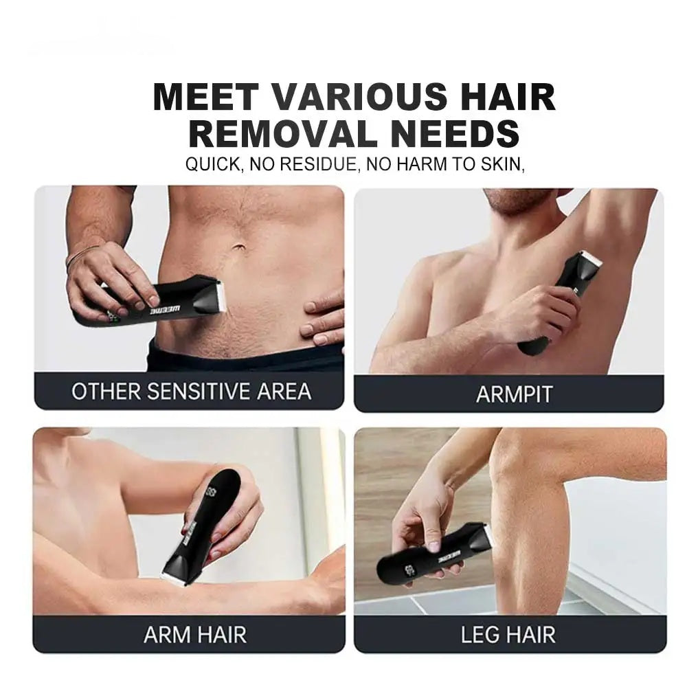 Trimmer used on sensitive areas, armpit, arm hair and leg hair