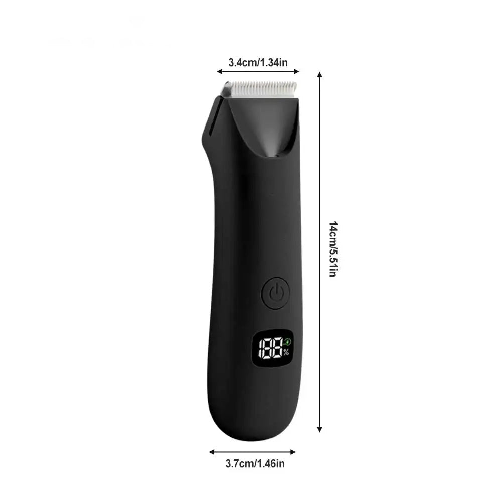Black body trimmer dimensions, 14 cm tall and 3.7 cm wide