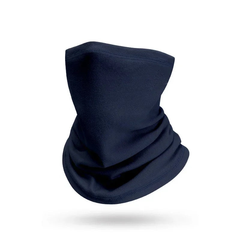 Navy thermal neck gaiter on a white background