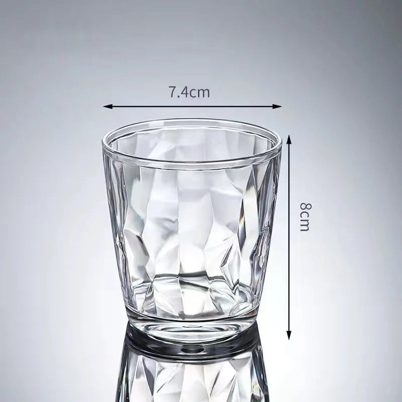Clear acrylic tumbler, 210 ml short glass