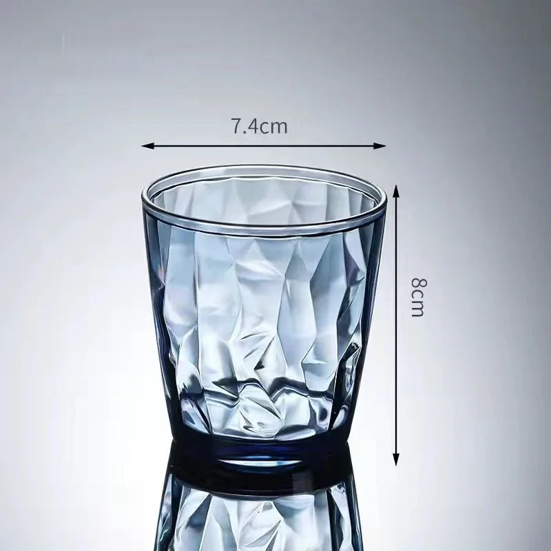 Smoke blue acrylic tumbler, 210 ml short glass
