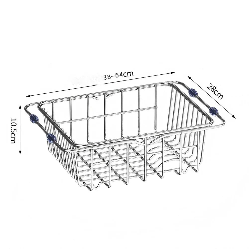 Drying rack diagram with 38 to 54cm expandable width and 28cm depth