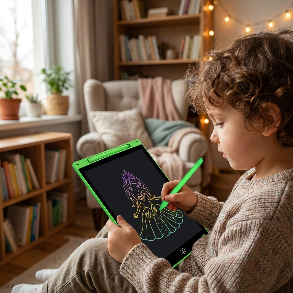 Green multi-colour tablet lifestyle