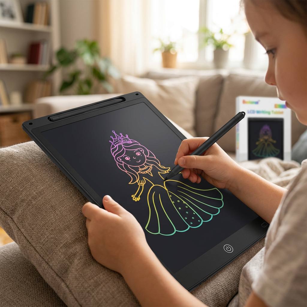 Black multi-colour tablet lifestyle