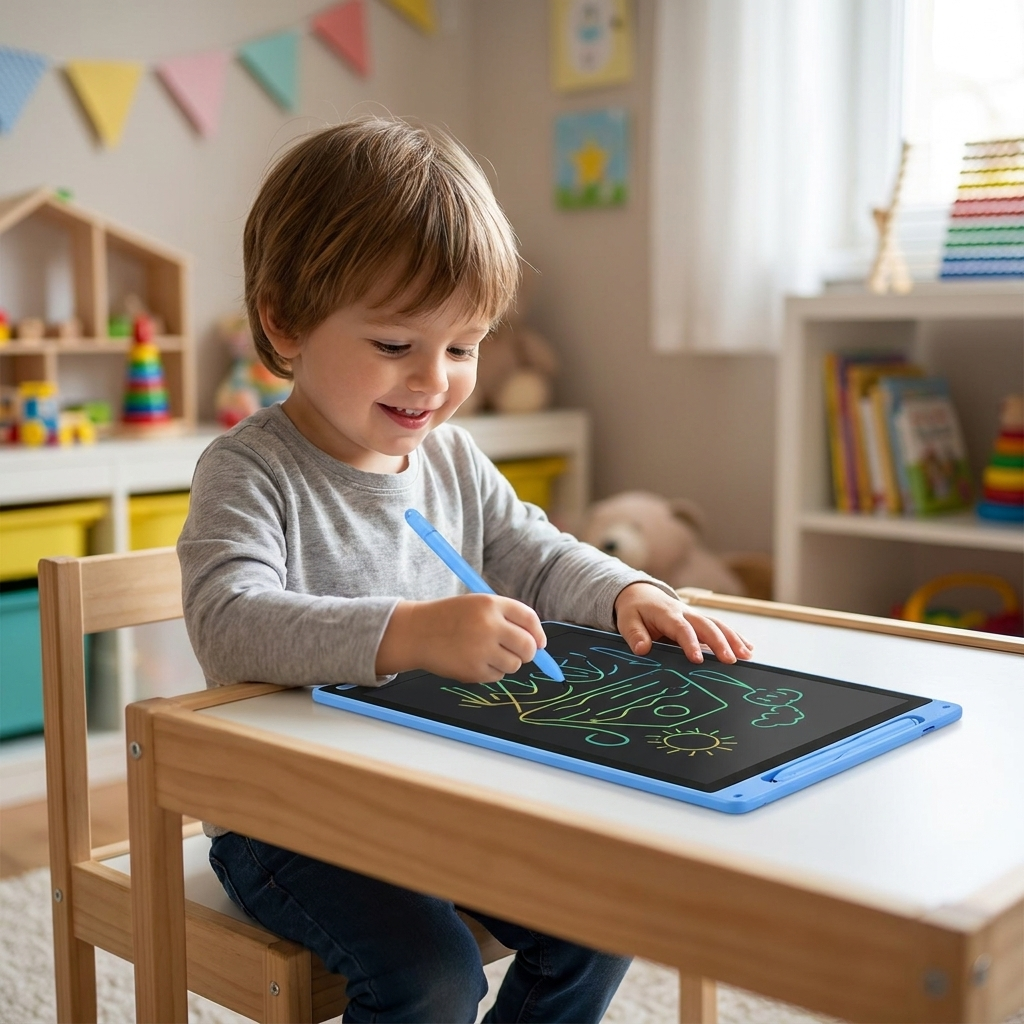 Blue multi-colour tablet lifestyle