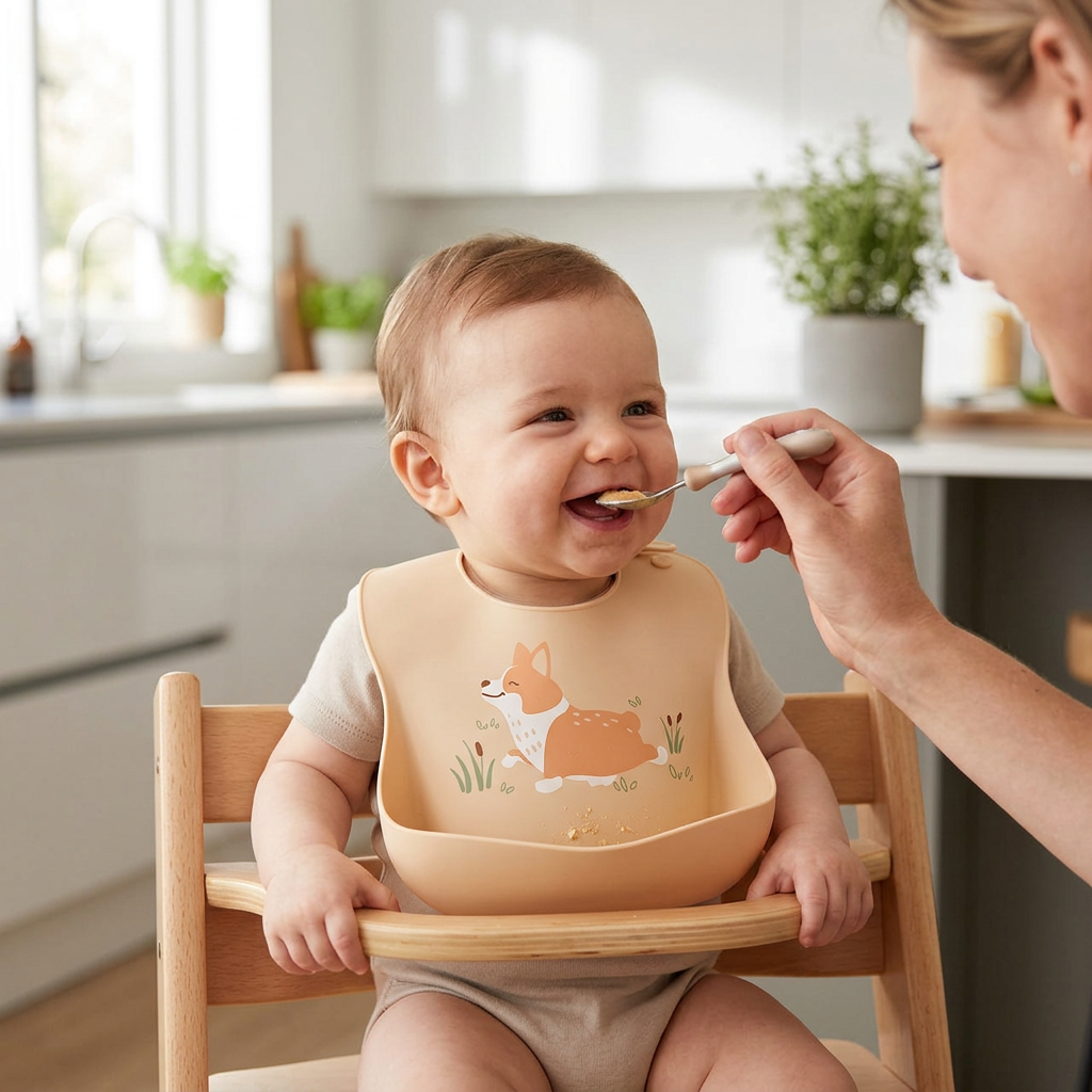 Baby bib puppy lifestyle