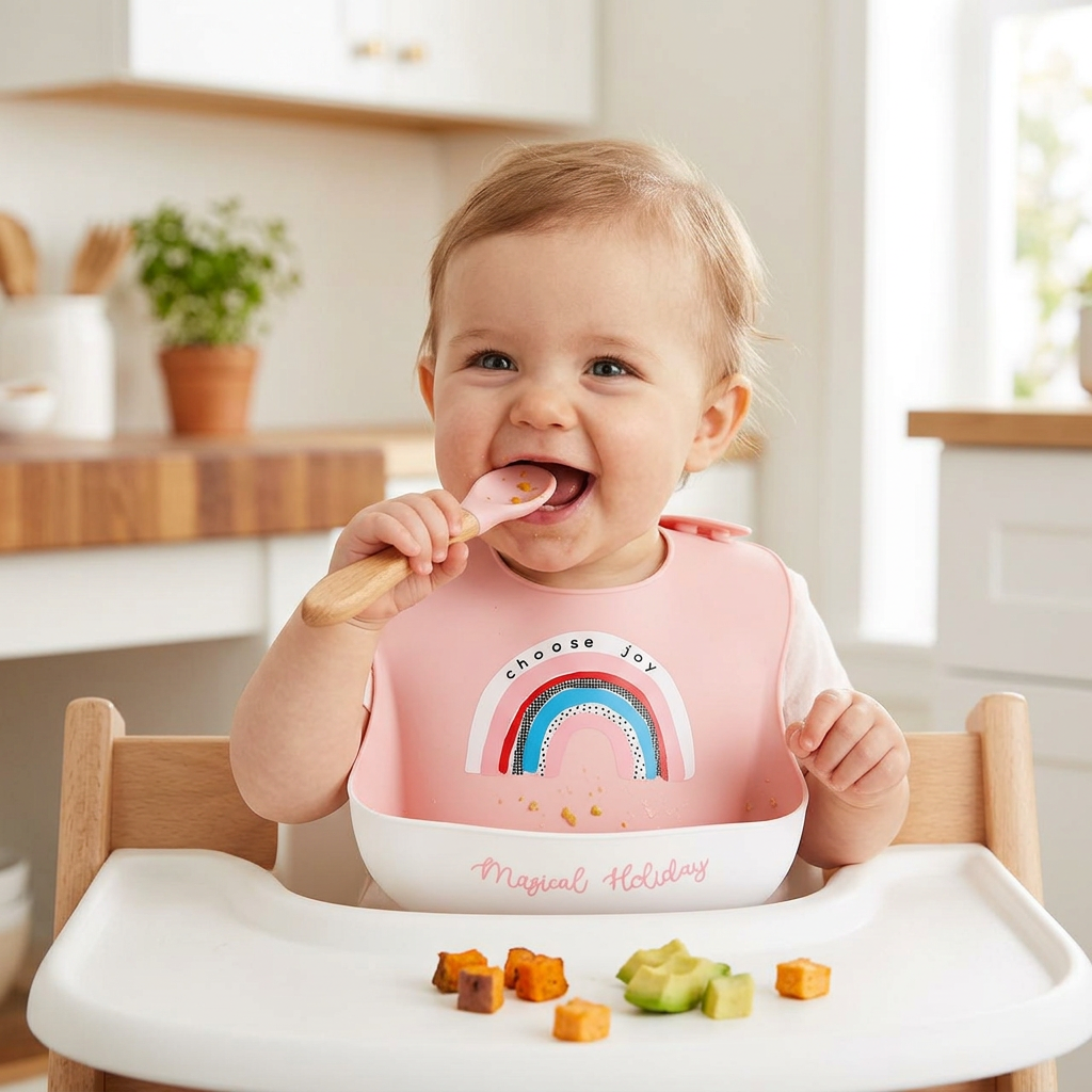 Baby bib rainbow lifestyle