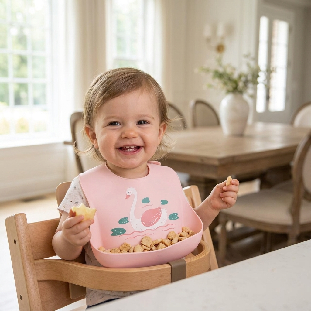 Baby bib swan lifestyle