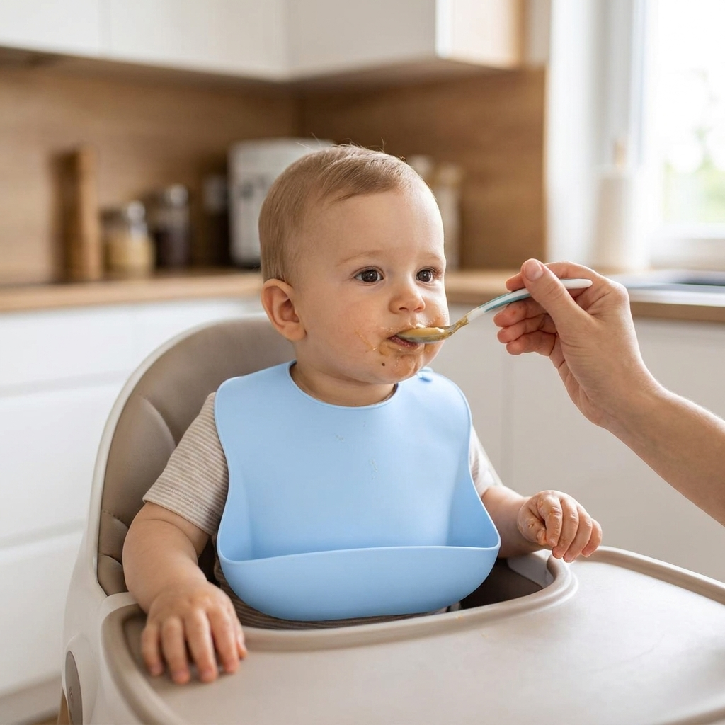 Baby bib blue lifestyle