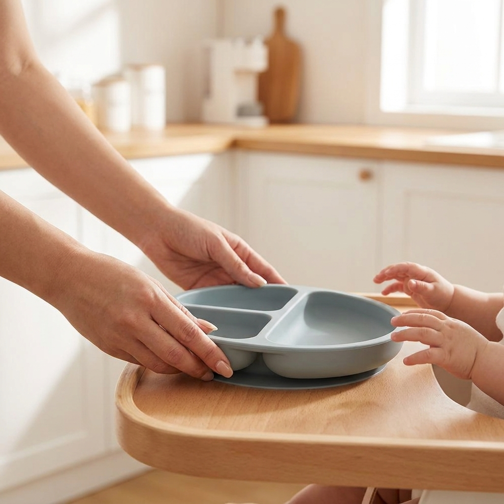 Suction plate grey lifestyle