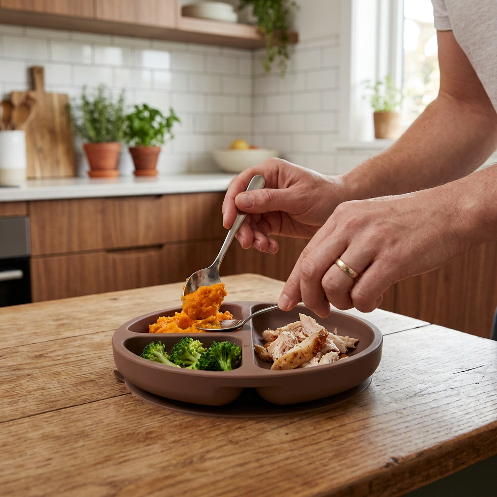 Suction plate chocolate lifestyle