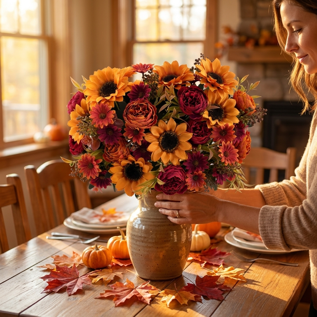 Light yellow sunflower bouquet 4pcs lifestyle