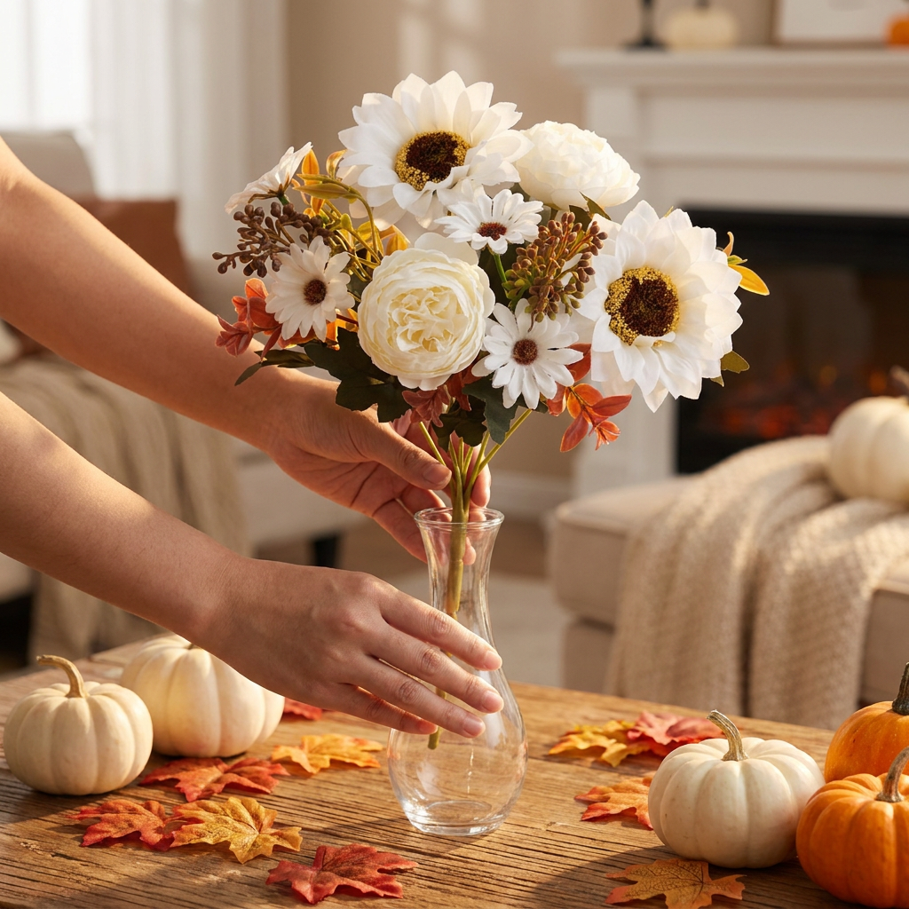 White single flower stem lifestyle