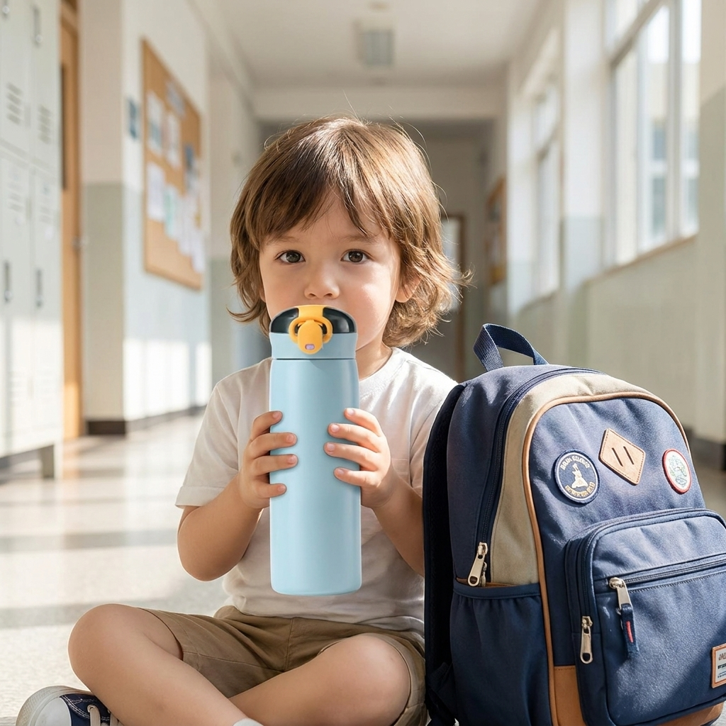 Kids thermos blue lifestyle