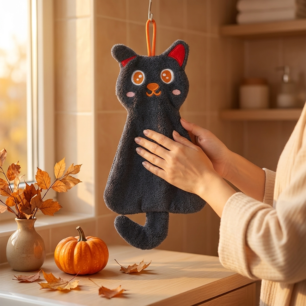 Cat hand towel S20 lifestyle