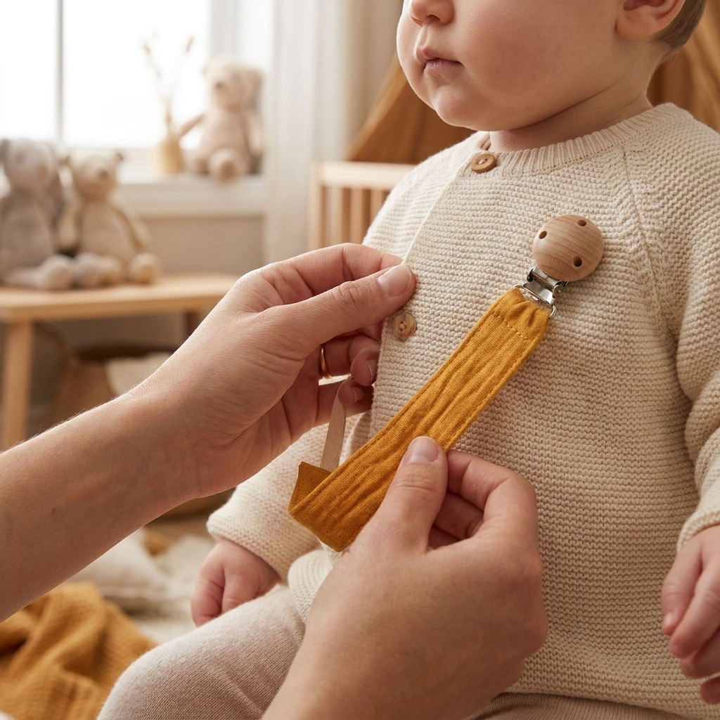 Pacifier clip D38 lifestyle