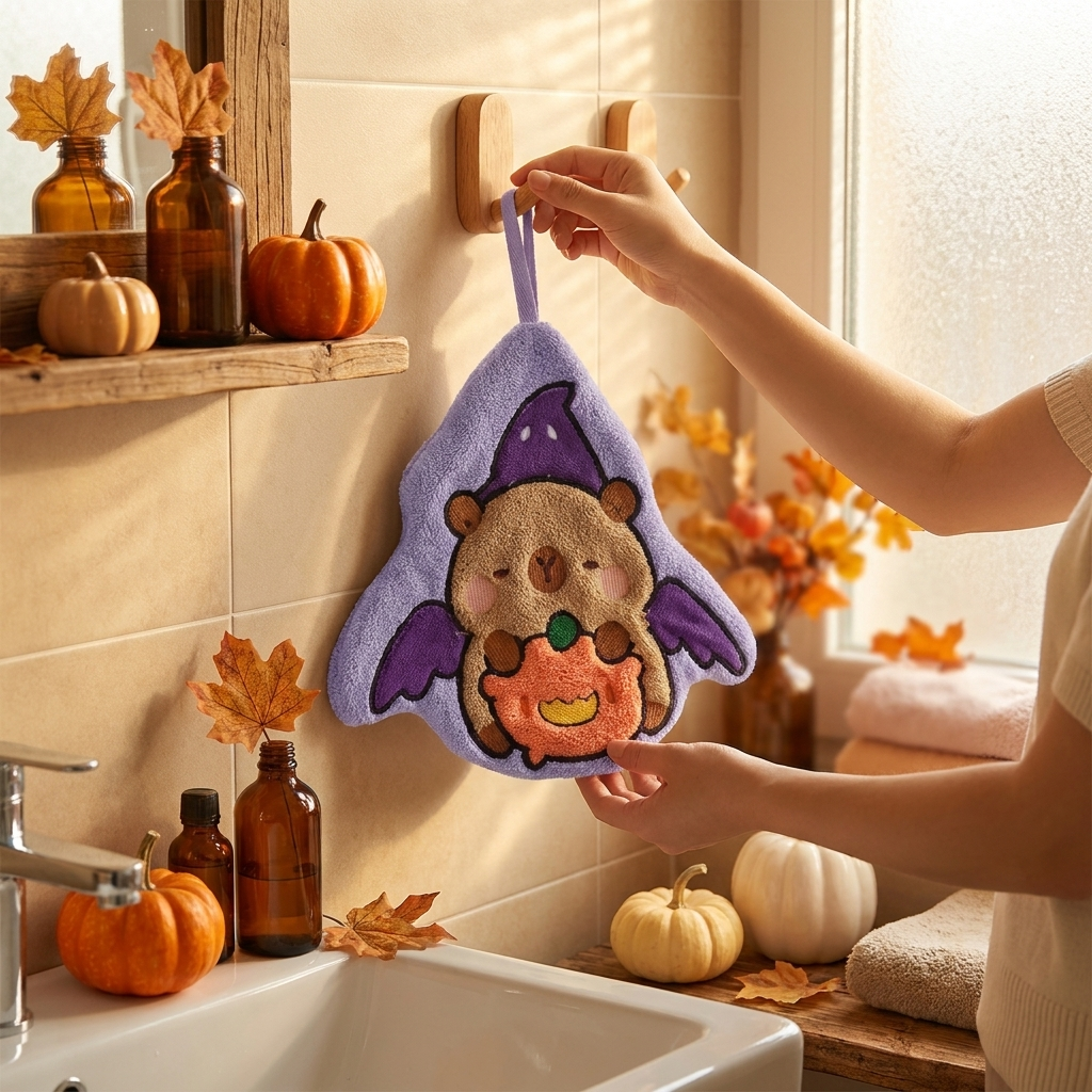 Cat hand towel S10 lifestyle