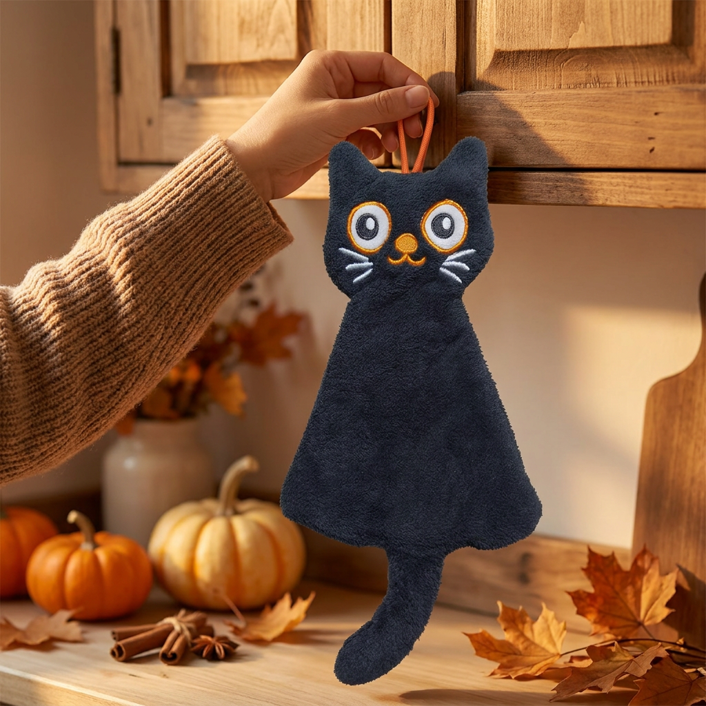 Cat hand towel S18 lifestyle
