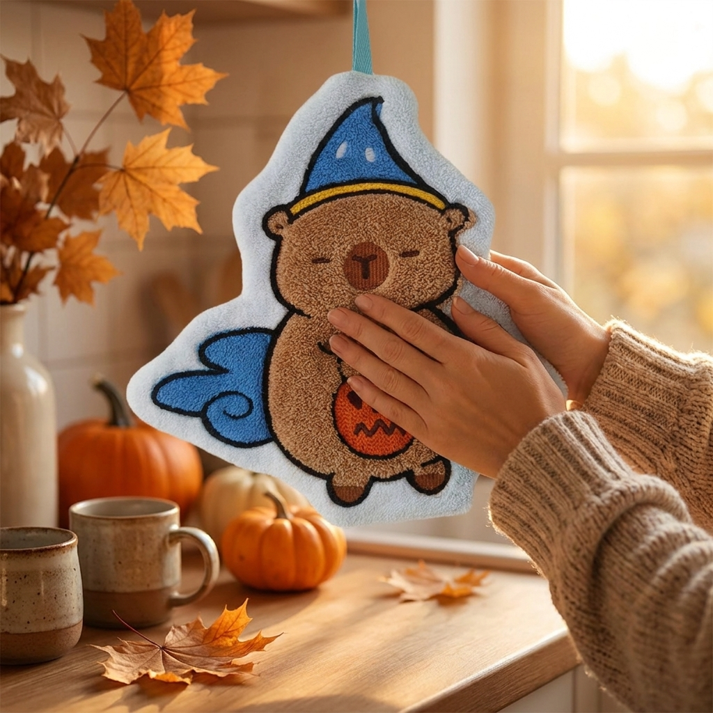 Cat hand towel S11 lifestyle