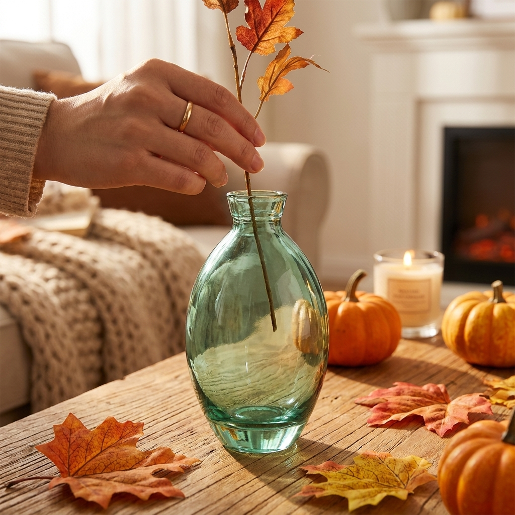 Retro glass bud vase S2-6 lifestyle