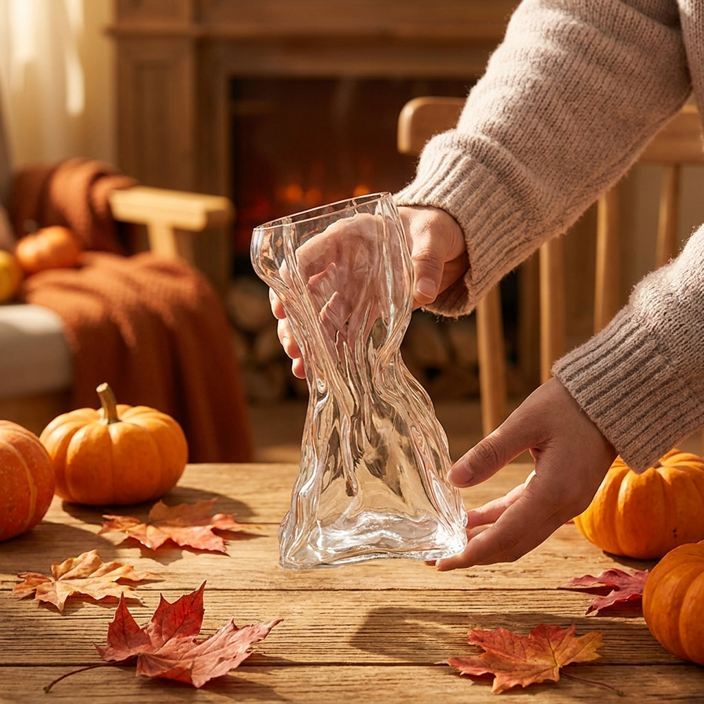 Retro glass bud vase S4-1 lifestyle