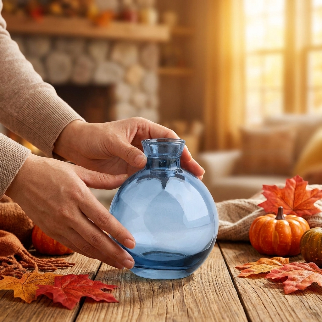Retro glass bud vase S2-8 lifestyle