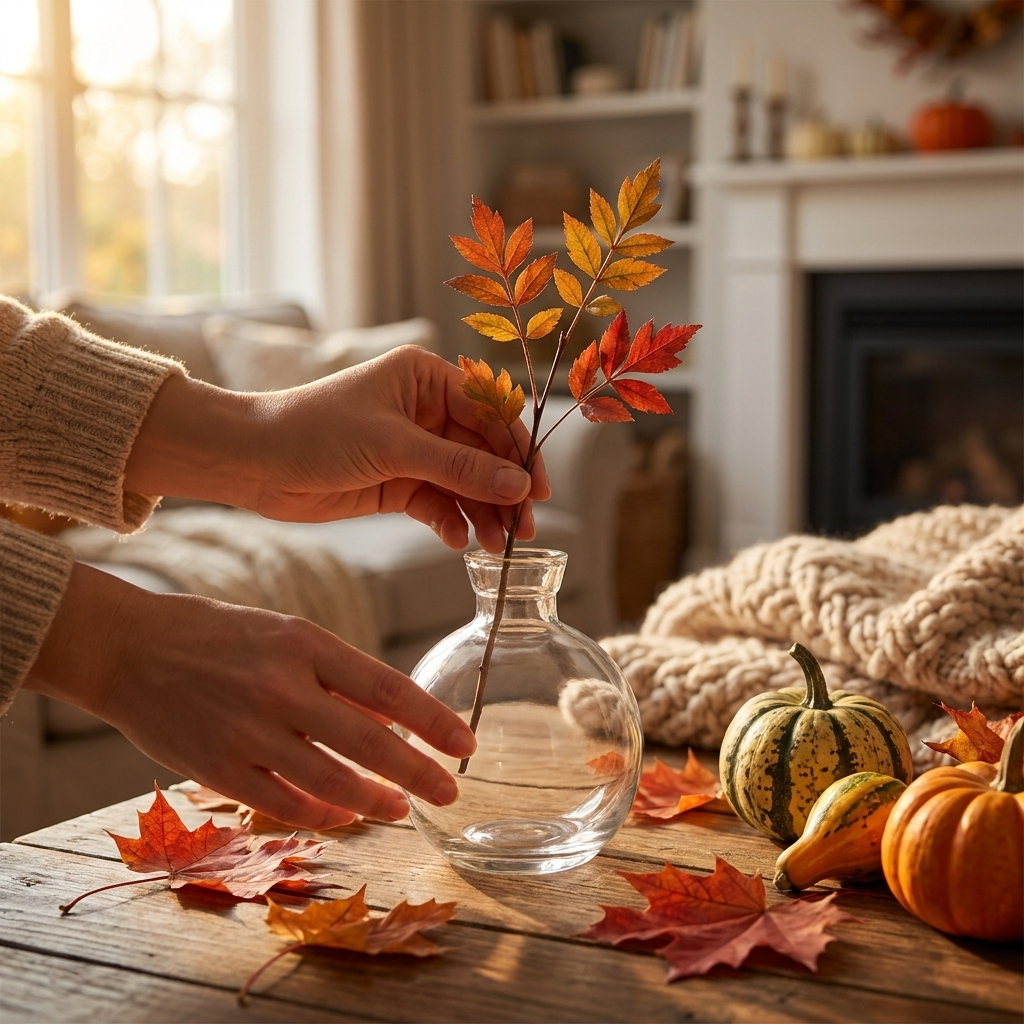 Retro glass bud vase S2-11 lifestyle