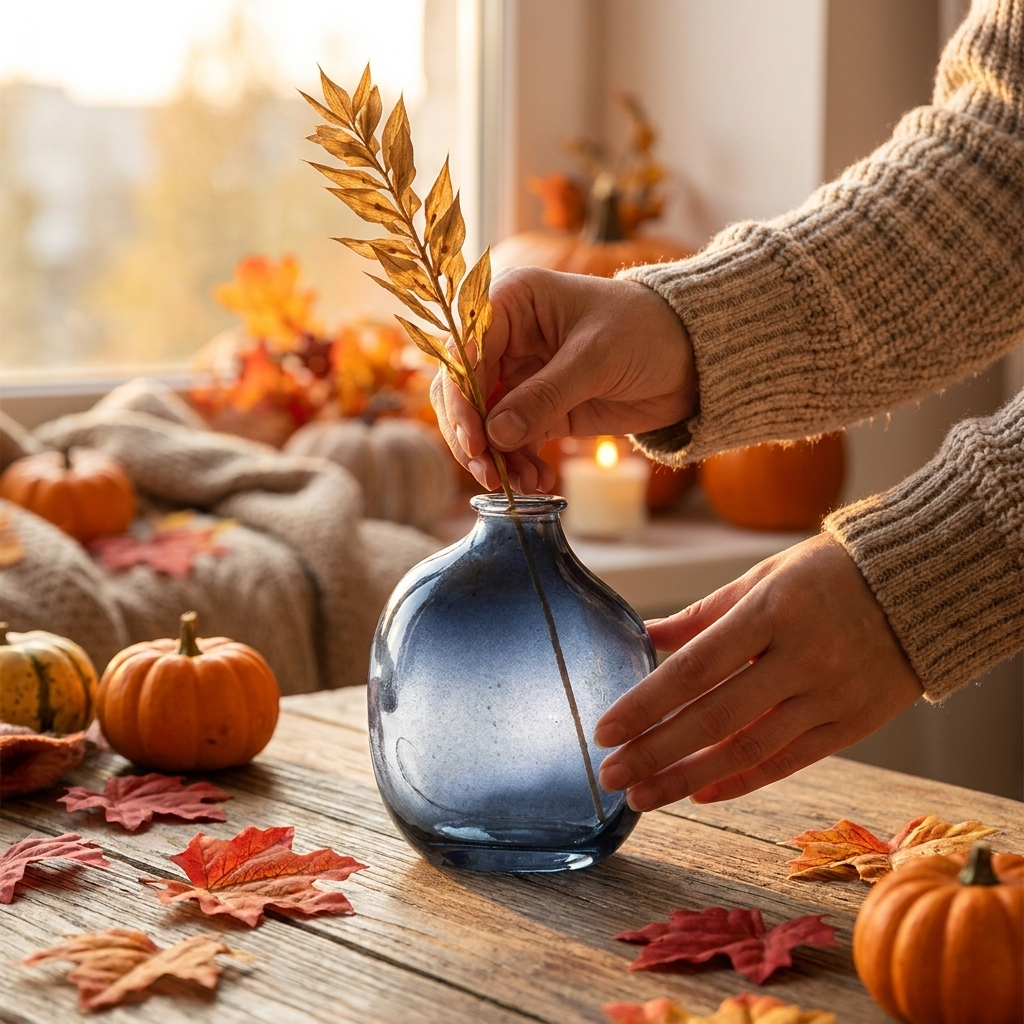 Retro glass bud vase S1-5 lifestyle