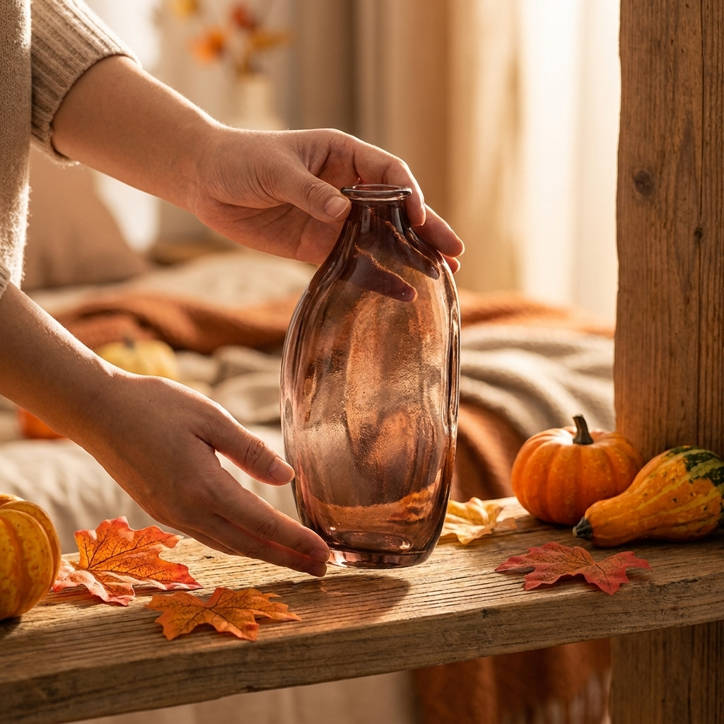 Retro glass bud vase S1-3 lifestyle
