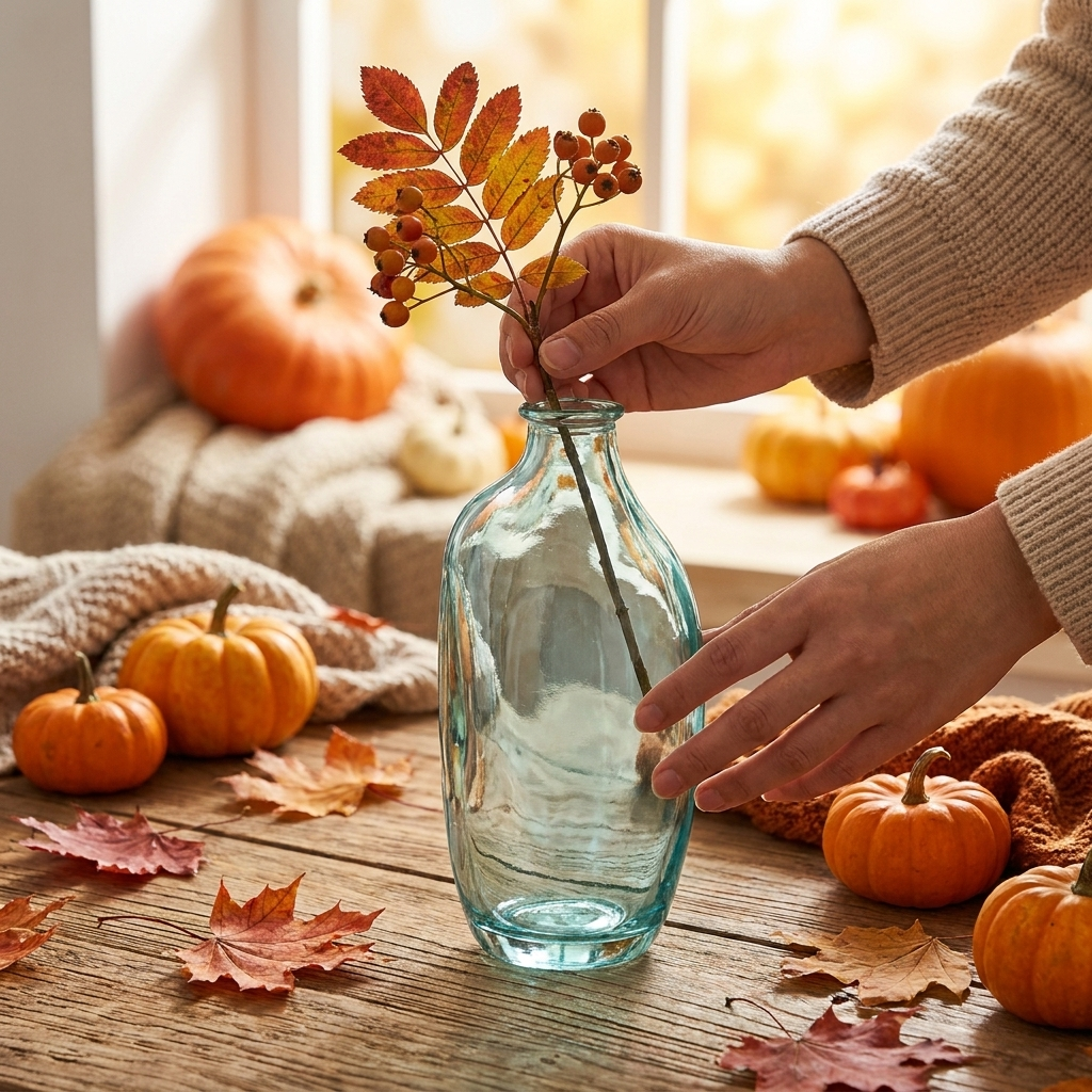 Retro glass bud vase S1-9A lifestyle