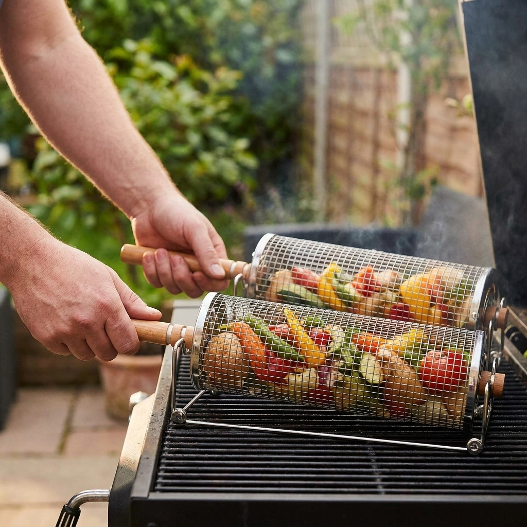 Rolling grill basket SET 1 lifestyle