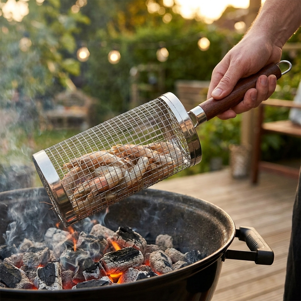Rolling grill basket S lifestyle