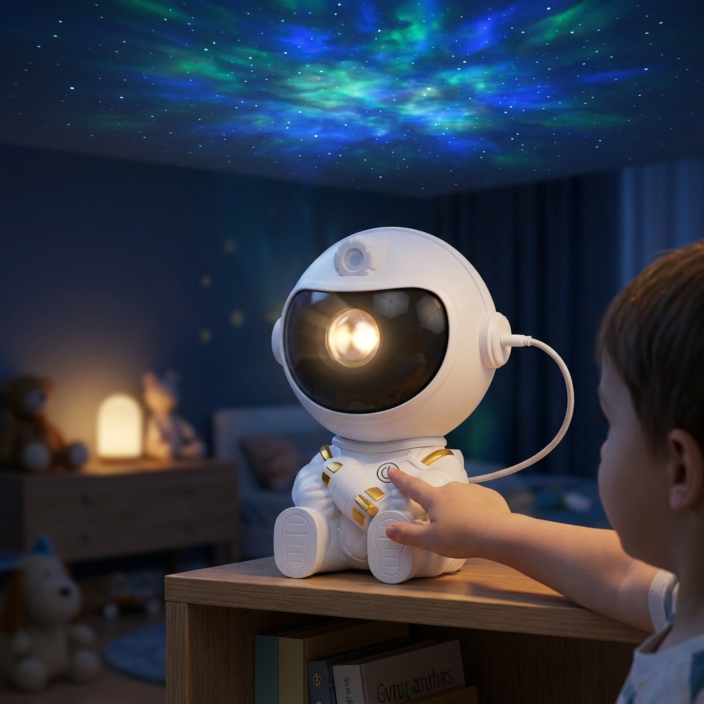 Aircraft galaxy projector in use