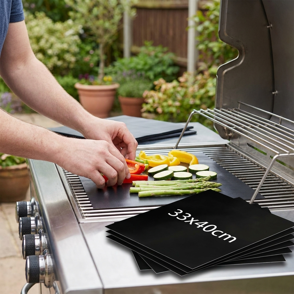Grill mat 6Pcs 33x40 lifestyle