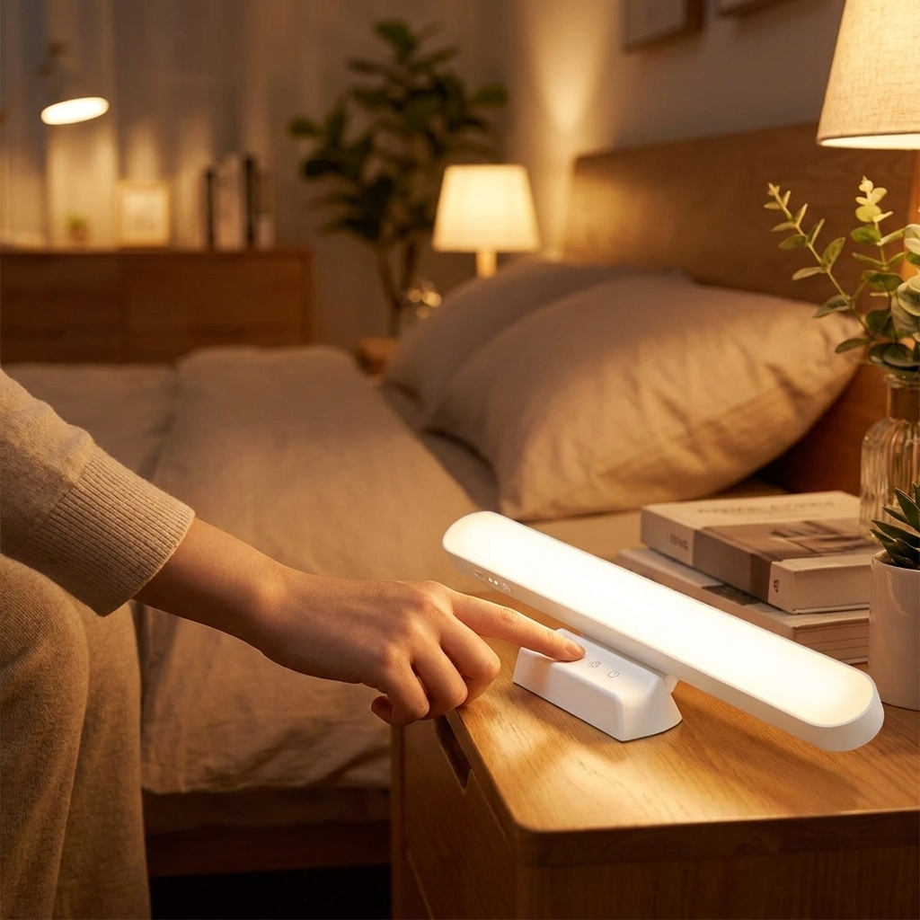 LED table lamp no remote in use