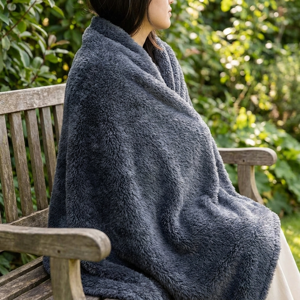 Waterproof blanket dark gray lifestyle