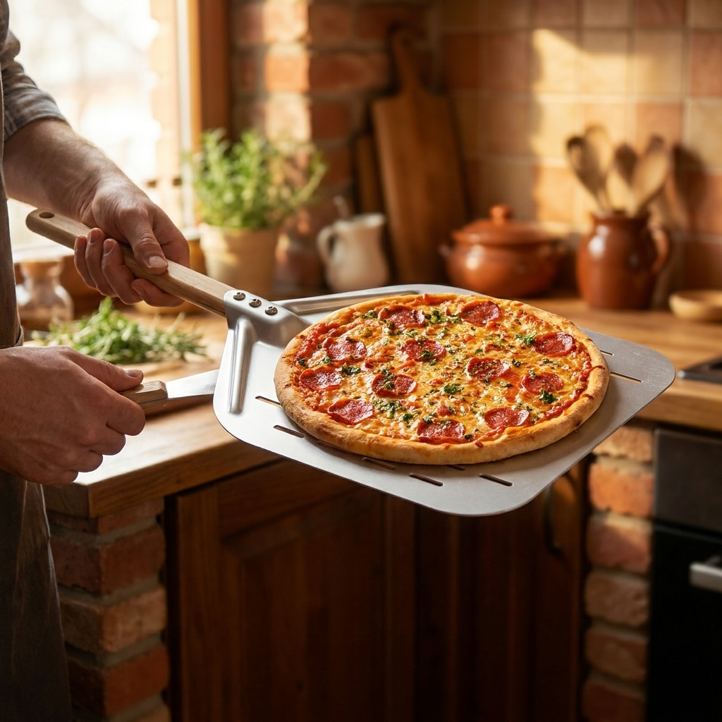 12 inch pizza peel in use