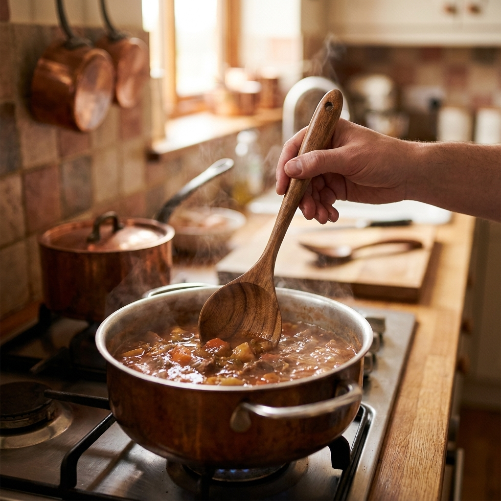 7pcs wooden spoons in use