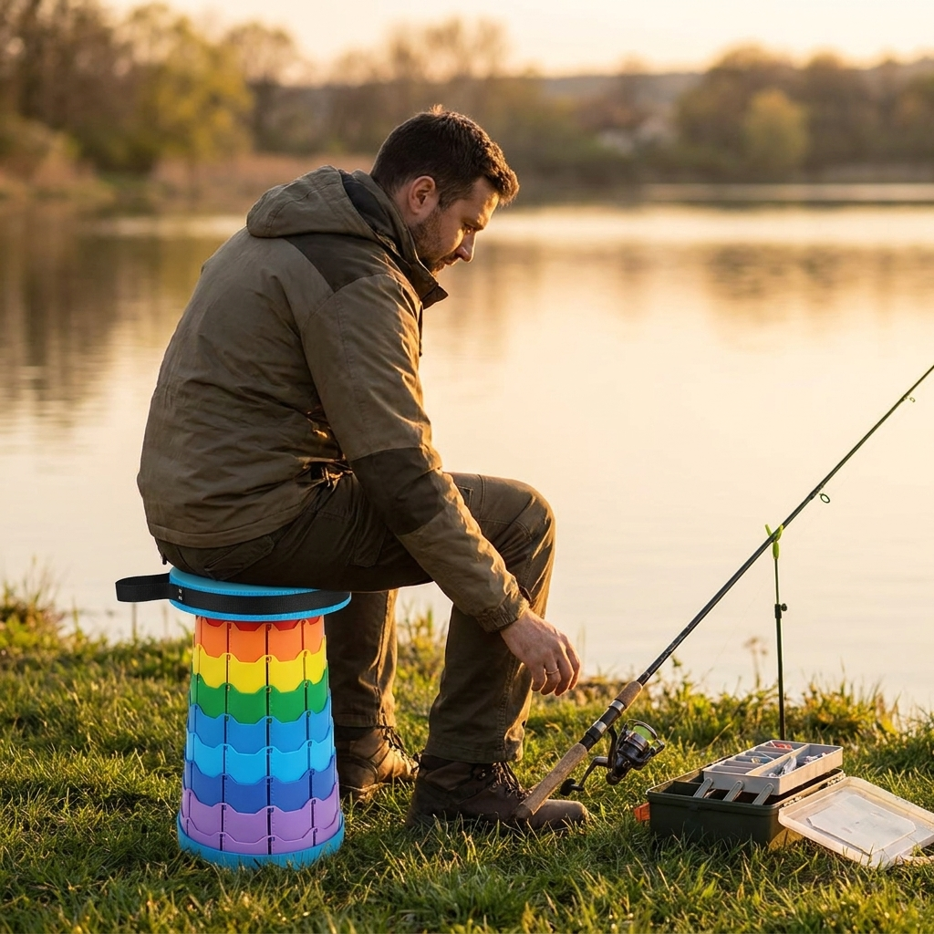 Folding stool style 2 lifestyle